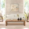 Ada - Flared Arm Contemporary Sofa With Lumbar Pillows - Flax White - Image 8