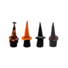 Halloween Gnome Decor (Set of 4) - Black / Gray / Orange - Image 5