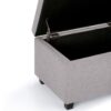 Avalon - Storage Ottoman Bench - Cloud Gray - Image 8