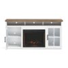 Hampton - Fireplace TV Stand Console For TVs Up To 85" - Jasmine Whitewash / Barnwood - Image 2