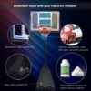 Portable Basketball Hoop Basketball System Adjustable For Youth Adults LED Basketball Hoop Lights, Colorful Lights, Waterproof, Super Bright To Play At Night Outdoors, Good Gift For Kids - Black - Image 3