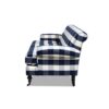 Alana Lawson - Three Cushion Tightback Sofa - Blue Lattice - Image 3