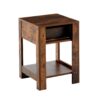 15.75" Rattan End Table With Drawer, Modern Nightstand, Side Table For Living Room, Bedroom - Rustic Brown - Image 12