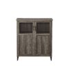 Modern Grooved Door Accent Cabinet - Cerused Ash - Image 4