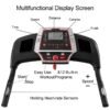 Folding Treadmills For Home - 3.5Hp Portable Foldable With Incline, Electric Treadmill For Running Walking Jogging Exercise With 12 Preset Programs, Indoor Workout Training Space Save Apartment, App - Black - Image 3