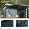 Tc53Bl Outdoor Metal Storage Shed Transparent Plate - Black - Image 4