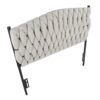 Braided Matisse - Twin Size Headboard - Black / Cream - Image 5