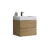 Alice - U040-Alice24-106 Bathroom Vanity With Sink, Large Storage Wall Mounted Floating Bathroom Vanity For Modern Bathroom - Oak / White - Image 5