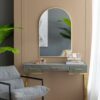 Arched Accent Mirror With Metal Frame For Bathroom, Bedroom, Entryway Wall - Gold - Image 9