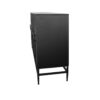 Accent Lacquered 4 Door Wooden Cabinet Sideboard Buffet Server Cabinet Storage Cabinet, For Living Room, Entryway, Hallway, Office, Kitchen And Dining Room - Matte Black - Image 8