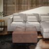 Avalon - Square Coffee Table Storage Ottoman - Distressed Umber Brown - Image 7