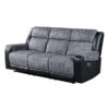 Alicia - Reclining Sofa Loveseat And Chair - Gray / Black - Image 4