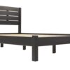 Queen Bedframe Modern Minimalist Boho - Black - Image 3