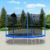 12Ft Trampoline For Adults & Kids With Basketball Hoop, Outdoor Trampolines With Ladder And Safety Enclosure Net For Kids And Adults - Blue - Image 6