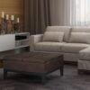 Dover - Square Coffee Table Storage Ottoman - Distressed Brown - Image 6
