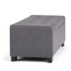 Laredo - Large Storage Ottoman - Stone Gray - Image 2