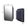 Recessed Metal Framed Medicine Cabinet With Mirror And Adjustable Shelves Wall Mirror With Storage For Bathroom - Black - Image 3