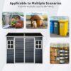 Resin Outdoor Storage Shed With Two-Window And Double-Door, Plastic Shed With Floor For Gargen, Patio, Yard, Lawn - Black - Image 9