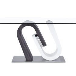 Anne - Dining Table - White / Gray