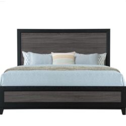 Soluto - King Bed - Gray / Black