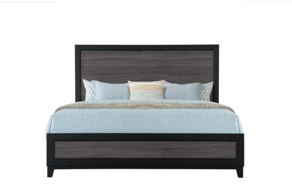 Soluto - King Bed - Gray / Black
