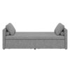 Modern Upholstered Chaise Lounger Daybed Small Single Daybed With 2 Drawers, No Mattress Needed, Perfect For Living Rooms & Home Office, Linen Fabric - Gray - Image 7