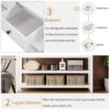 Retro Design Console Table With Two Open Shelves, Pine Frame And Legs For Living Room - Antique White - Image 6