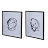 Modern Abstract Wall Art, Square Framed Wall Art (Set of 2) - Black - Image 9