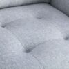 Victoria - Linen Fabric Loveseat With Metal Legs, Side Pockets, And Pillows - Light Gray - Image 4