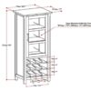 Avalon - High Storage Wine Rack Cabinet - Distressed Gray - Image 2