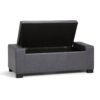 Laredo - Large Storage Ottoman - Stone Gray - Image 3