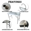 Outdoor Fish And Game Cutting Cleaning Table With Sink And Faucet - Off White - Image 2