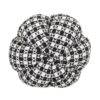 Plaid Pumpkin Decor, For Holiday Halloween Decoration (Set of 2) - Black / White - Image 5