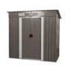 Outdoor Metal Storage Shed - Dark Gray - Image 6