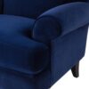 Alana Lawson - Accent Arm Chair Metal Casters - Navy Blue - Image 5