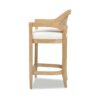 Americana - Mid-Century Modern Cane Back Counter Stool - Ivory White - Image 4