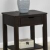 Flora - End Table With Drawer - Dark Brown - Image 5