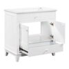 Bathroom Vanity Base Without Sink, Bathroom Cabinet With Two Doors And One Drawer - White - Image 12