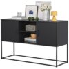 Modern Sideboard Buffet With Plenty Of Storage Space, Anti-Tilt Mechanism, Elegant Handles, Silent Magnetic Closure And Eco-Friendly Finish For Kitchen, Dining Room And Living Room - Black - Image 10
