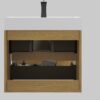 Alice - U040-Alice24-106 Bathroom Vanity With Sink, Large Storage Wall Mounted Floating Bathroom Vanity For Modern Bathroom - Oak / White - Image 9