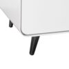 Modern Night Stand Storage Cabinet For Living Room Bedroom, Steel Cabinet With 2 Drawers, Bedside Furniture, Circular Handle - White - Image 11