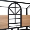Twin Over Twin Bunk Bed, Housebed With Slide - Black - Image 3