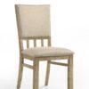 Brutus - Wide Contemporary Fabric Dining Chair (Set of 2) - Reclaimed Wheat - Image 2