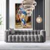 Eden - Modern Tufted Chesterfield Sofa - Gray - Image 2