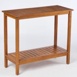 Workstation For Garden Balcony Garage, Acacia Console Potting Table - Light Brown