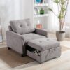 Hannah - Woven Convertible Armchair - Gray - Image 8