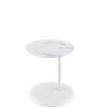 Orbit - End Table With Height Adjustable Marble Textured Top - White - Image 2
