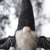 Gnome With Wings Decor, For Halloween Decor - Black White - Image 10