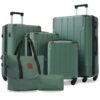 Hardshell Luggage Sets 6 Piece Suitcase Set, Expandable Lightweight Suitcases With Wheels, Tsa Lock - Green - Image 2