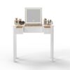 Vanity Table With LED Lights, Flip-Top Mirror And 2 Drawers, Jewelry Storage - Chic White - Image 2